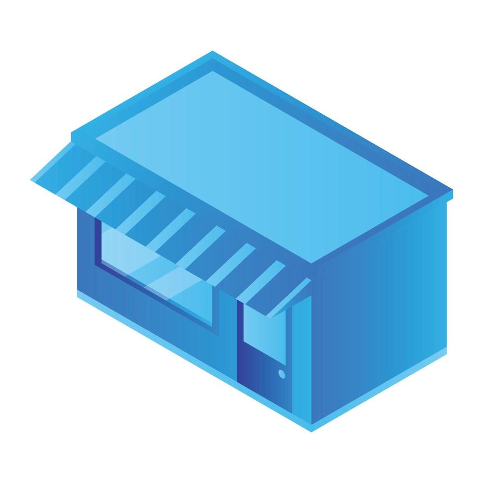 Street shop icon, isometric style vector