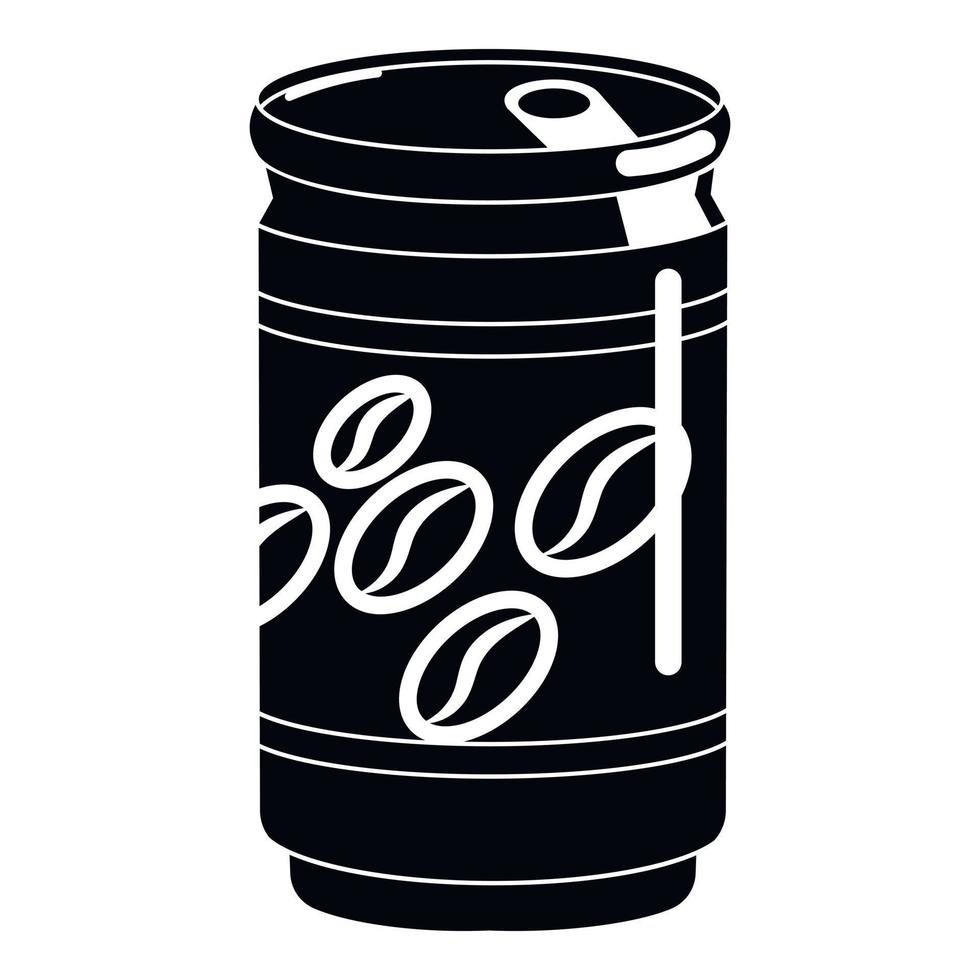 icono de lata de café, estilo simple vector