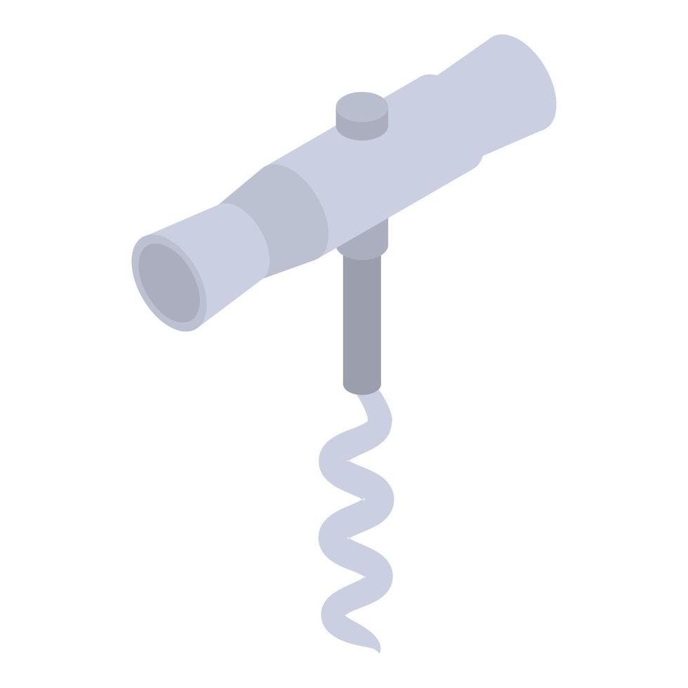 Corkscrew icon, isometric style vector
