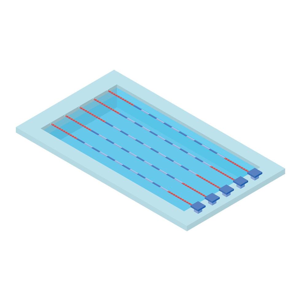 Swimming pool icon, isometric style vector