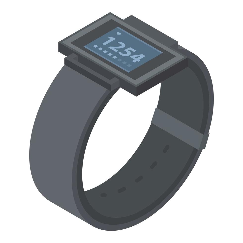 Fitness tracker icon, isometric style vector