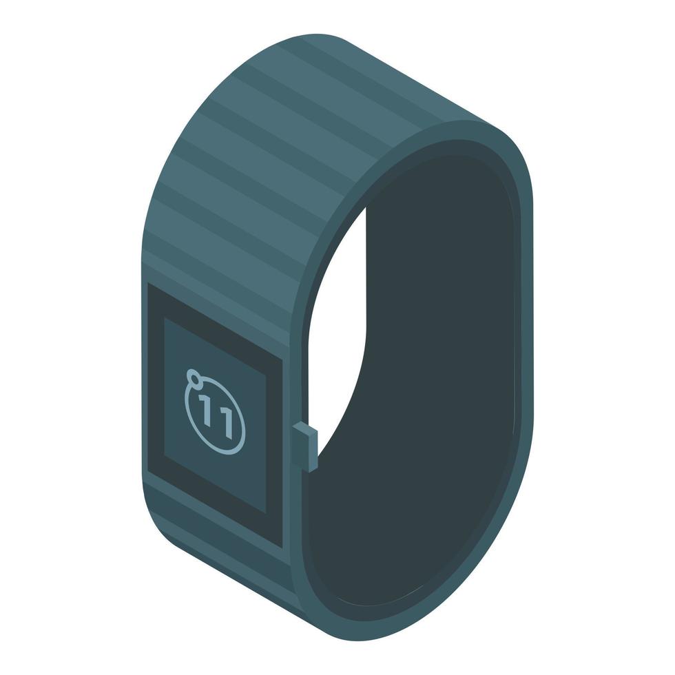 Waterproof smart band icon, isometric style vector