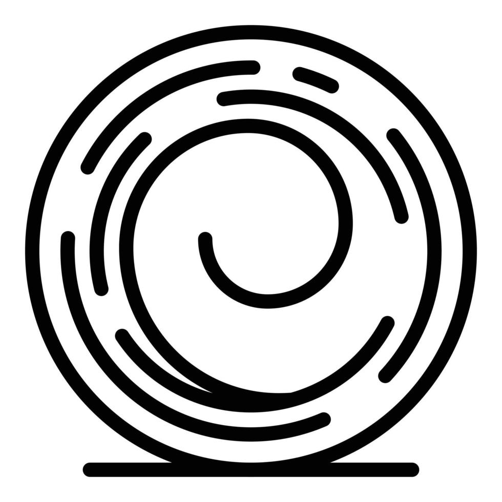 Pitchfork bale icon outline vector. Hay straw vector