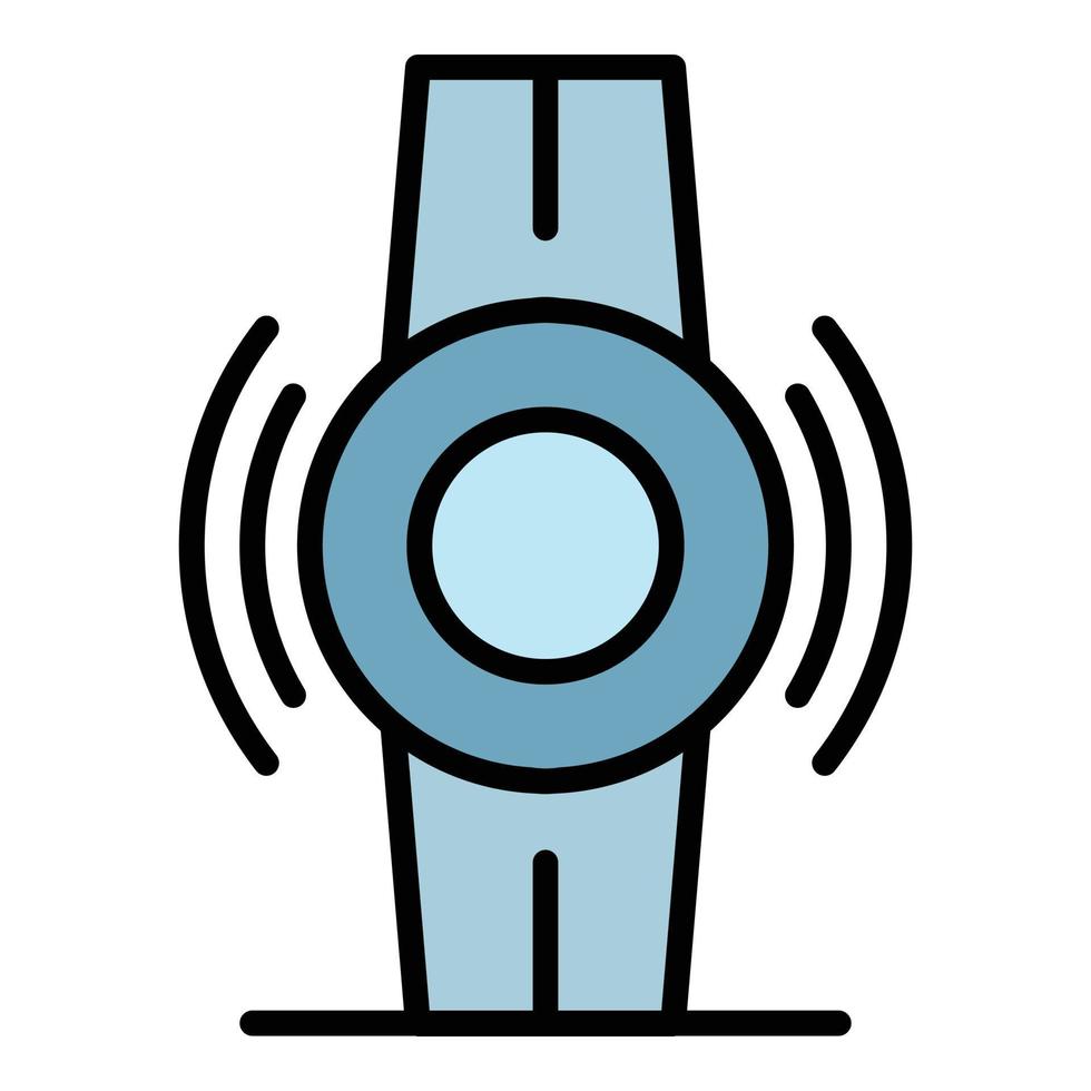 vector de contorno de color de icono de reloj inteligente deportivo