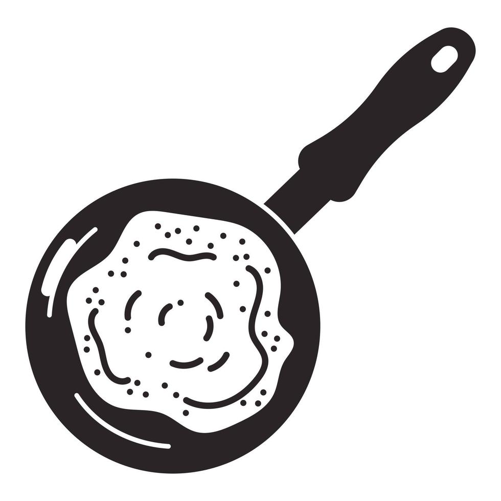 Fry pan icon, simple style vector