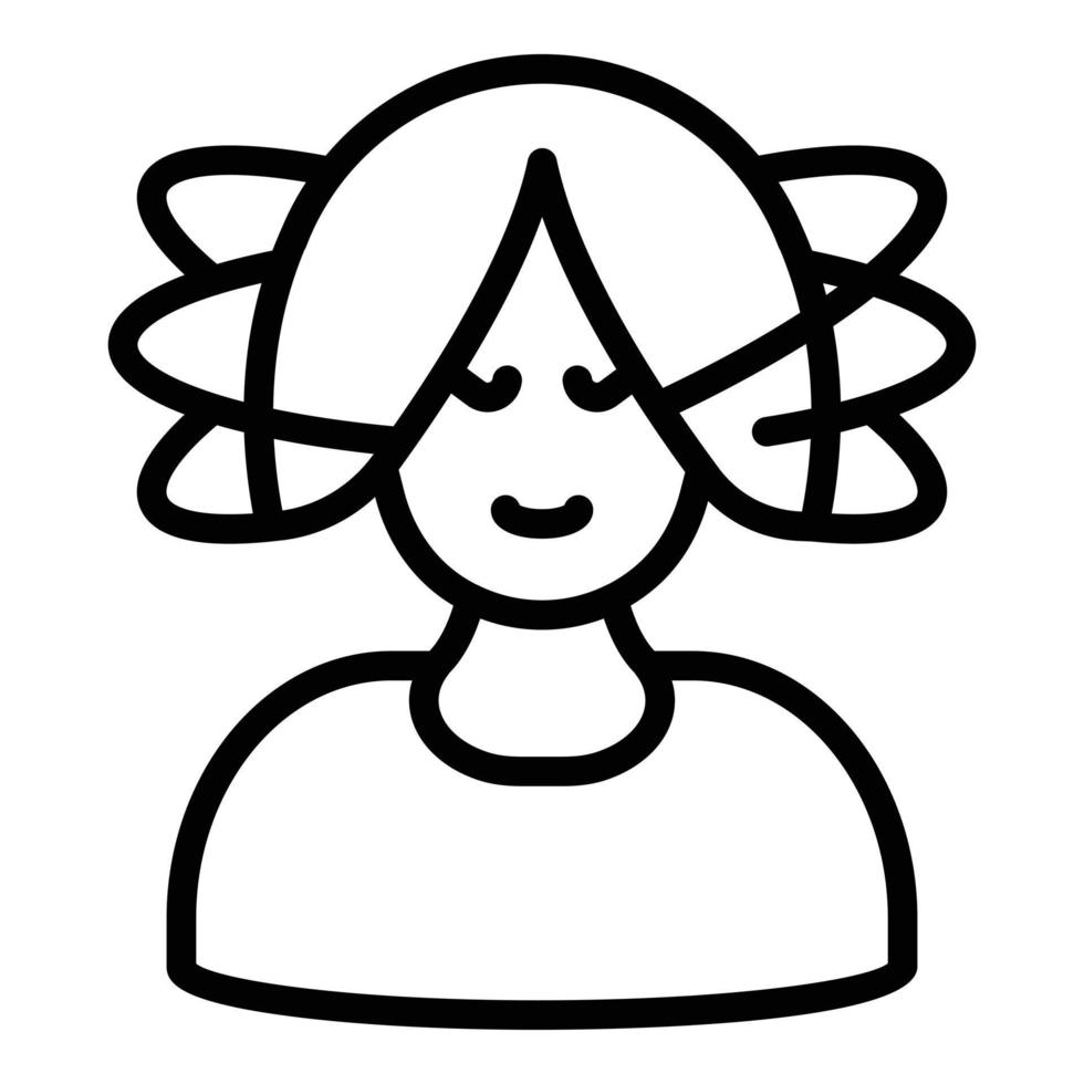 Mother panic icon outline vector. Anxiety disorder vector