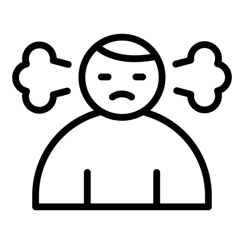Destructive stress icon outline vector. Panic attack vector