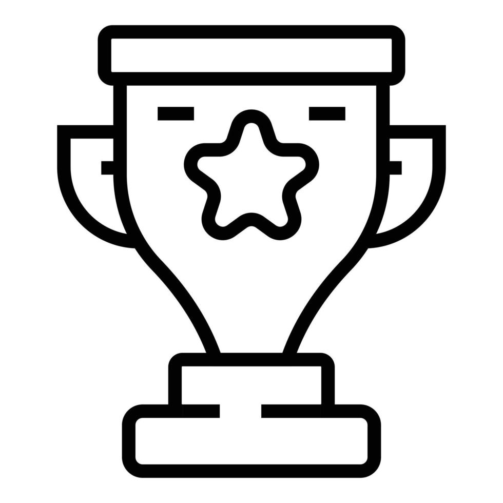 Training cup icon outline vector. Online laptop vector