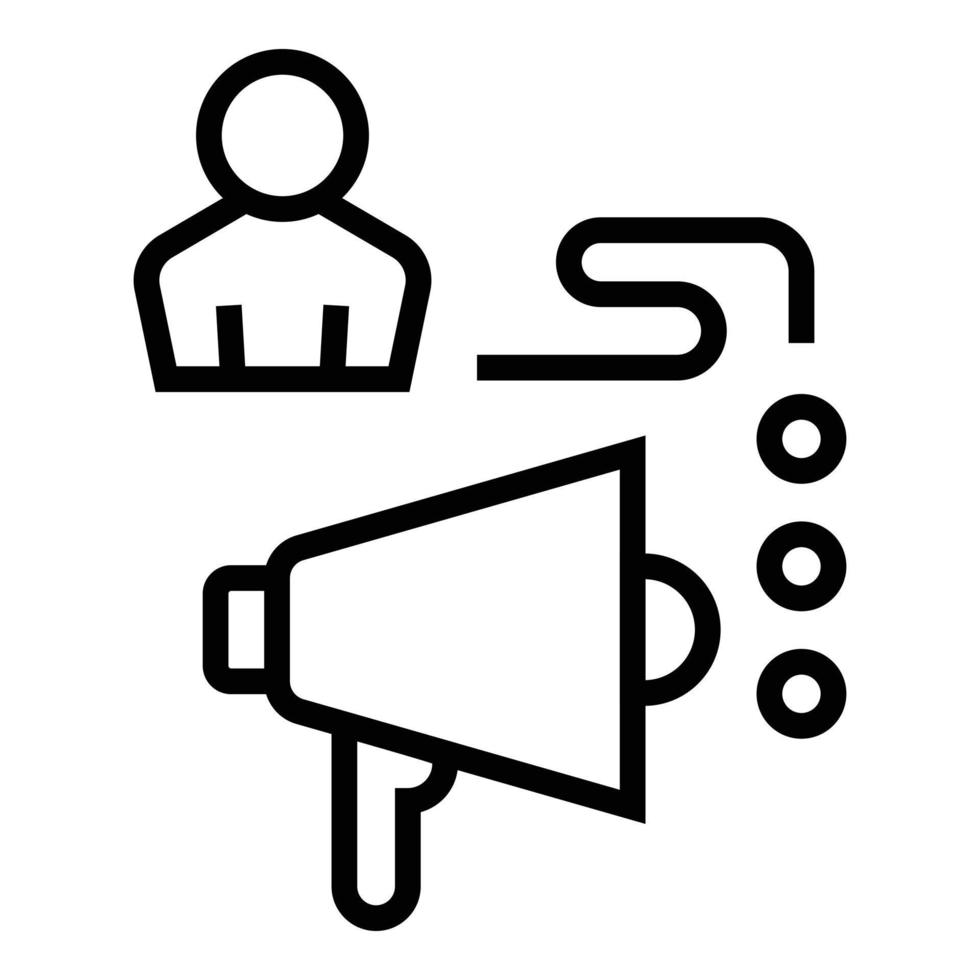 Speaker strategy icon outline vector. Person business vector