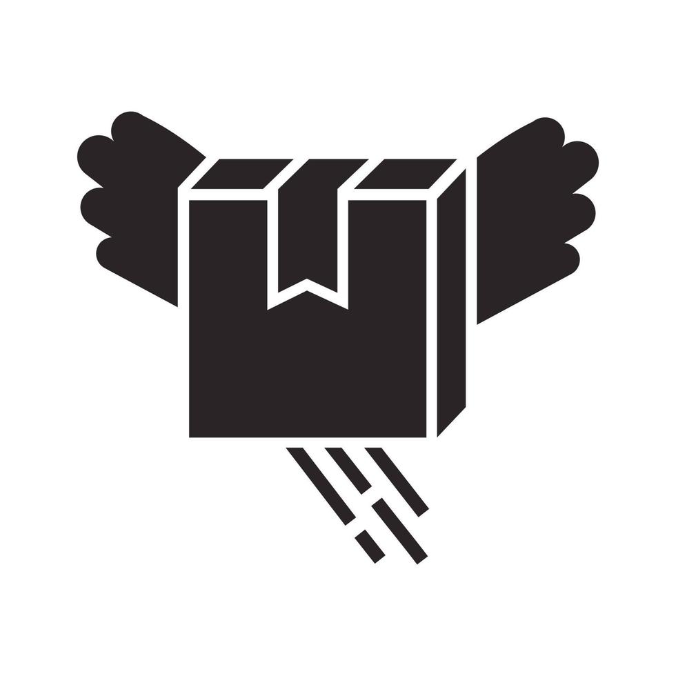 Air box delivery icon, simple style vector