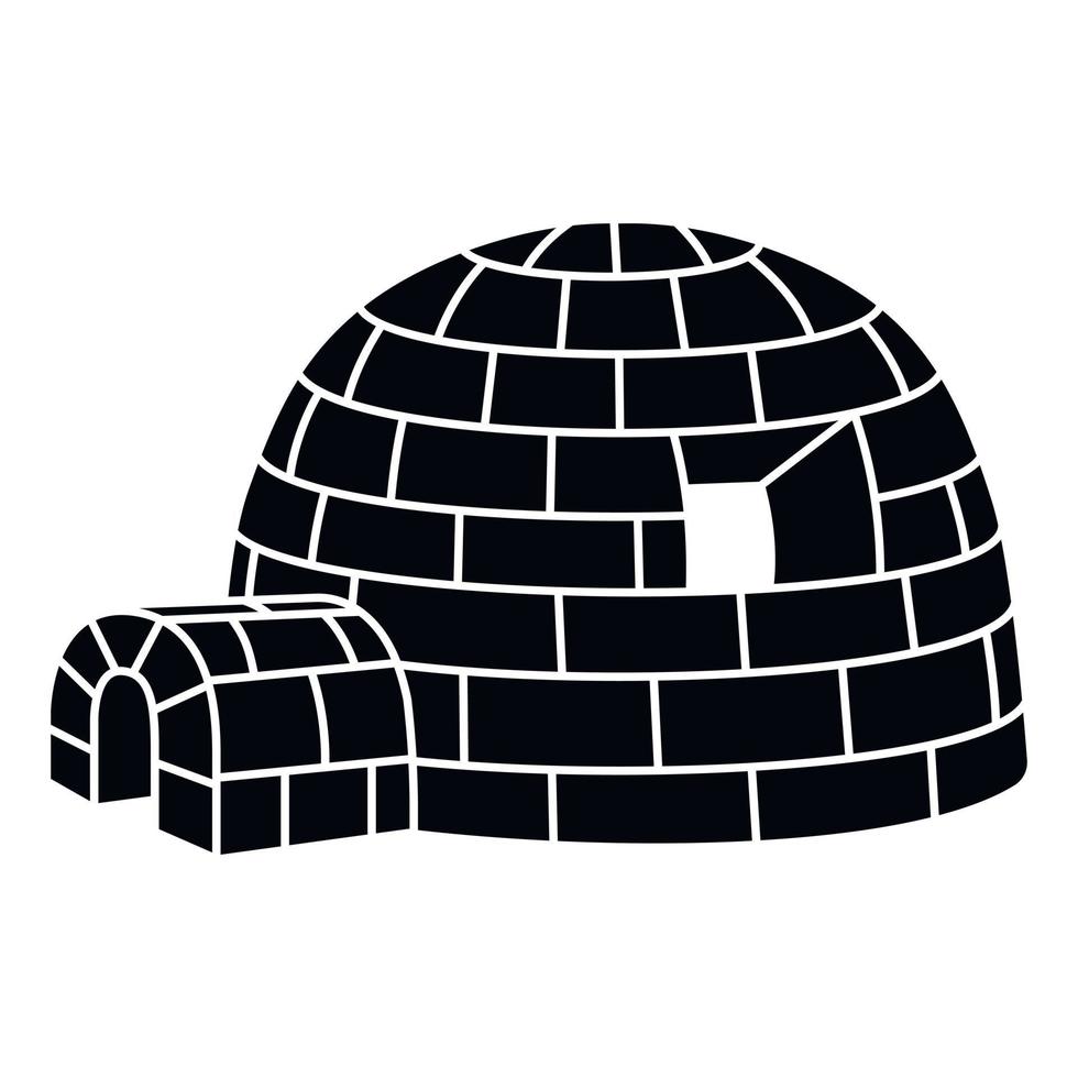 Eskimo igloo icon, simple style vector