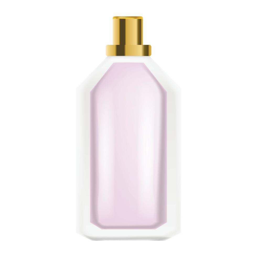 Cosmetic perfume bottle icon, realistic style vector