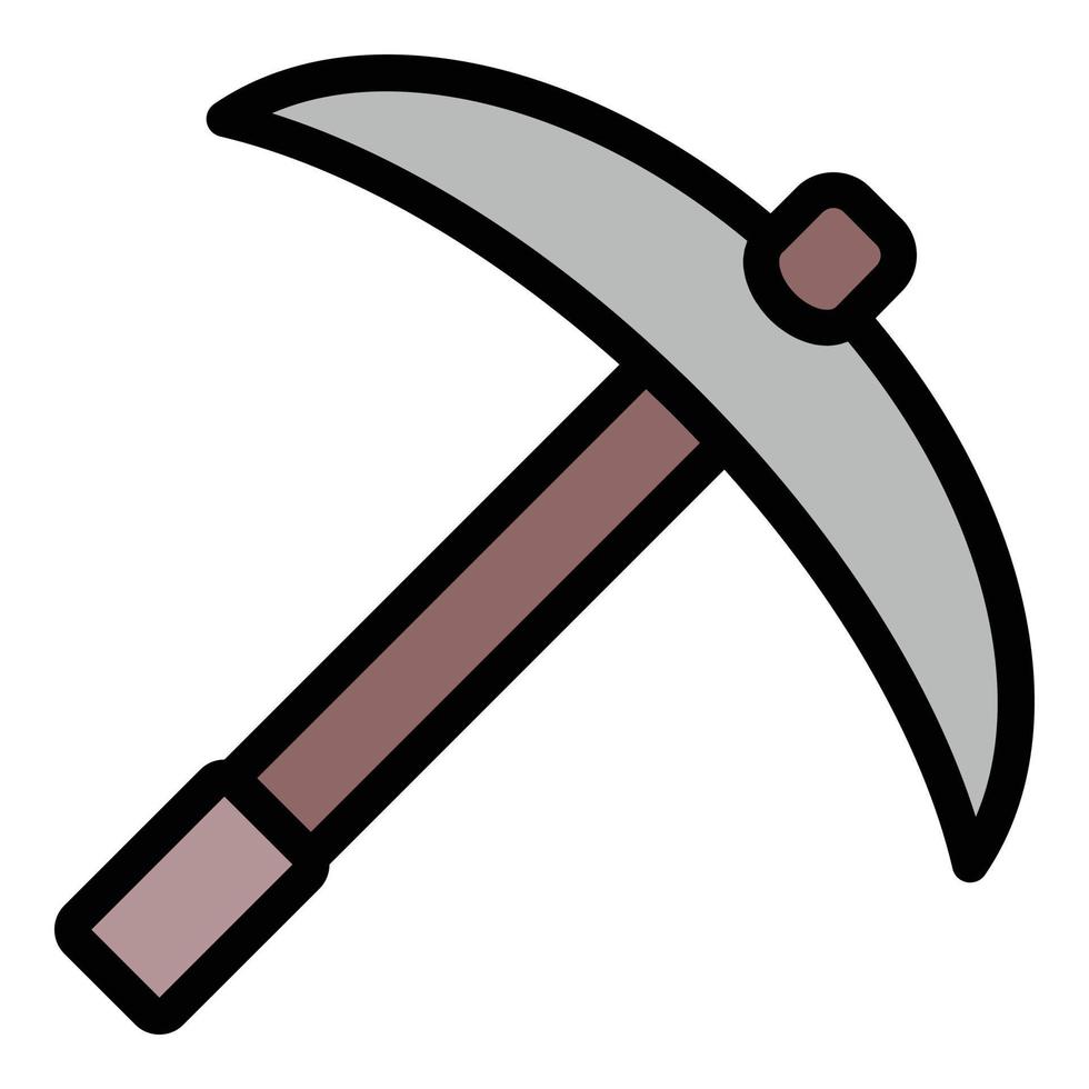Pickaxe icon color outline vector