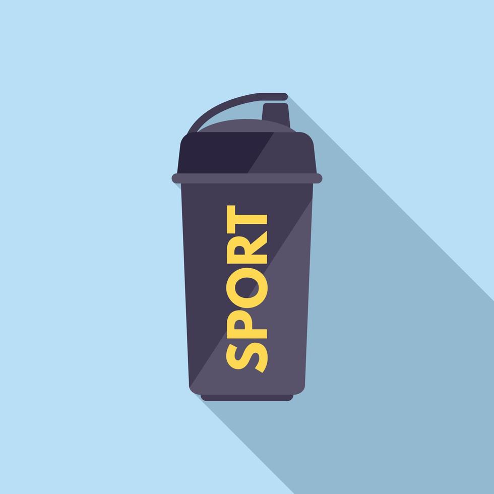 Sport shaker icon flat vector. Gym food vector
