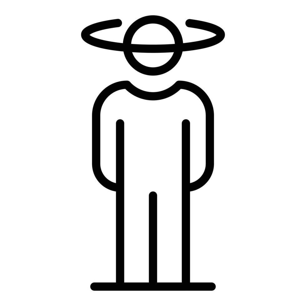 Mental fear icon outline vector. Panic attack vector