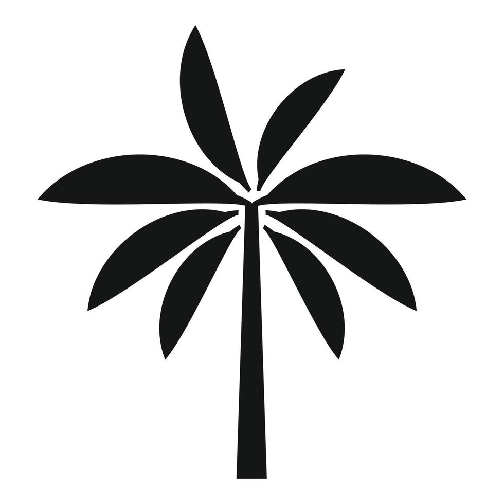 vector simple del icono de la palma del bosque. árbol exótico