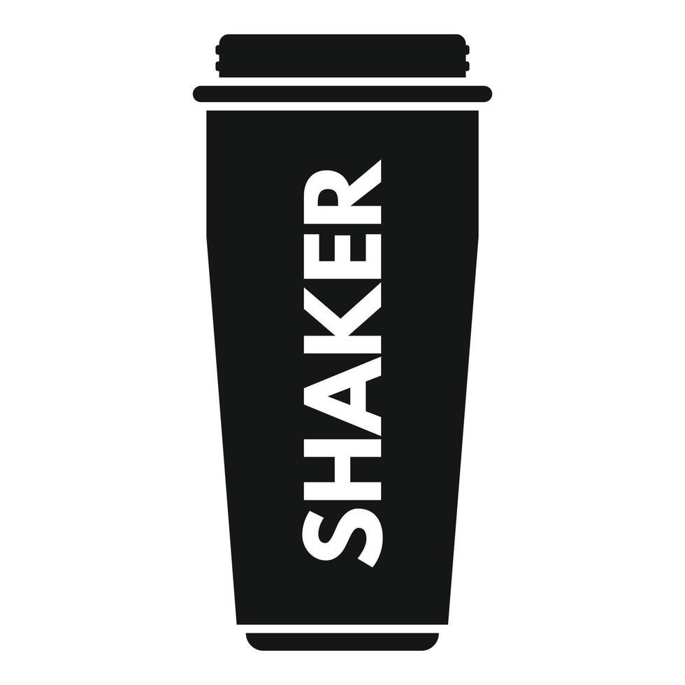 Sugar protein shaker icon simple vector. Sport supplement vector
