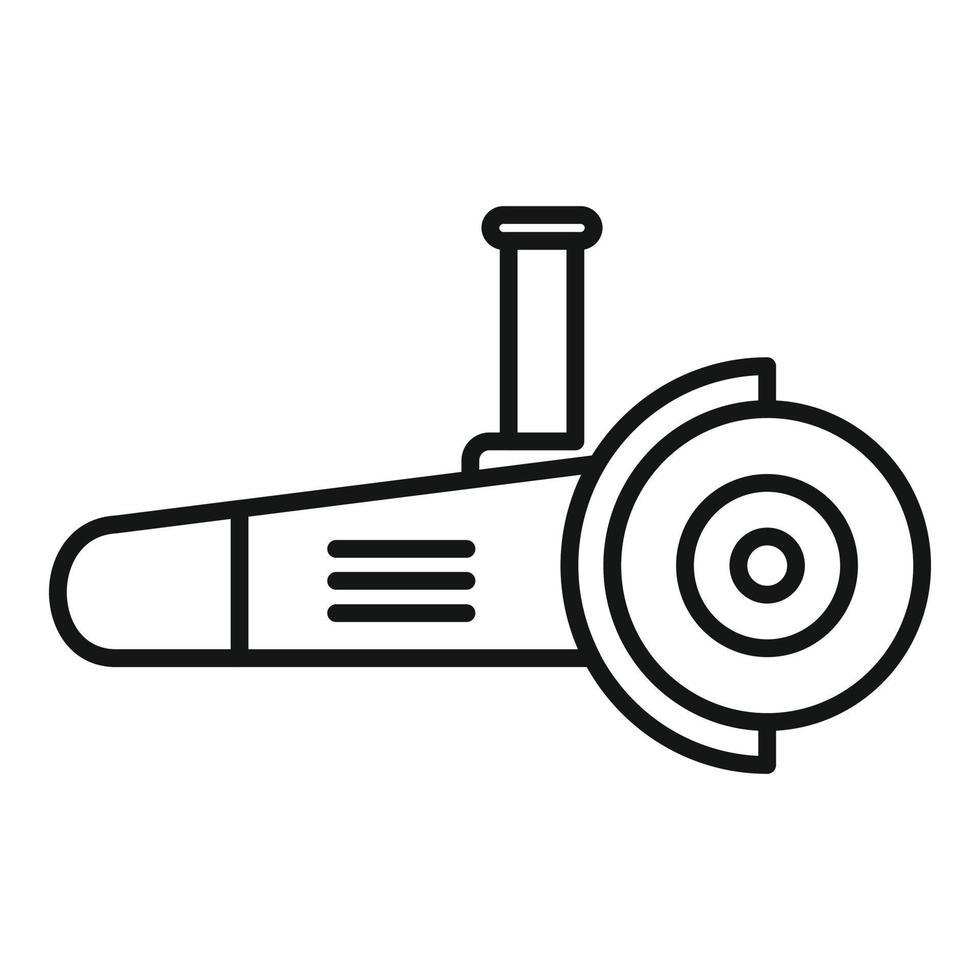 Polish grinding machine icon outline vector. Grinder tool vector