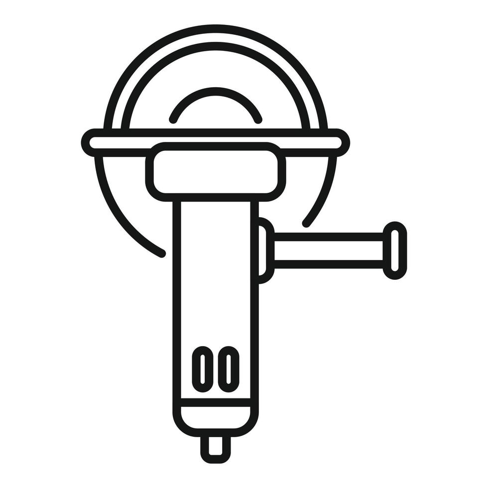 Circular grinder icon outline vector. Saw tool vector