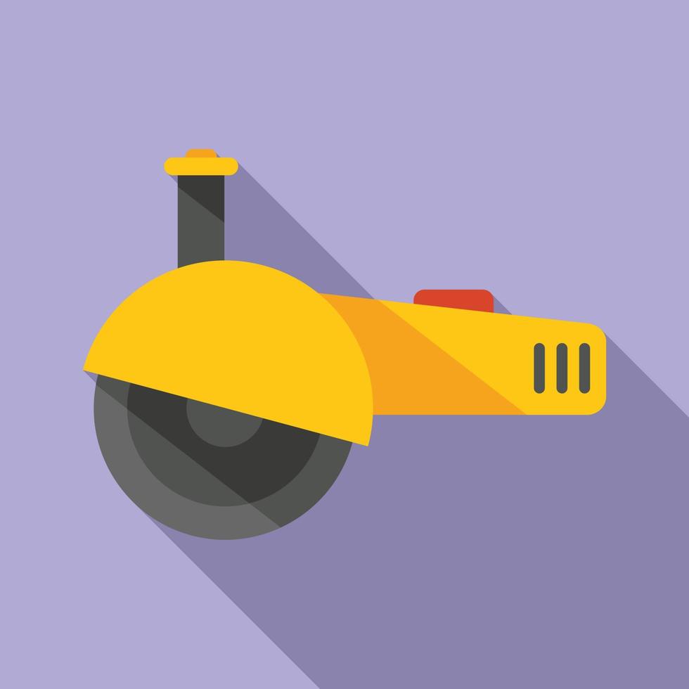 Circular grinder icon flat vector. Saw tool vector