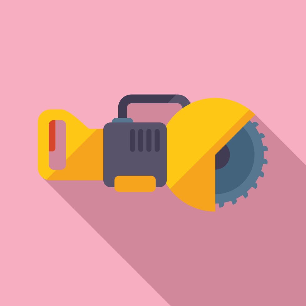 Hand electric saw icon flat vector. Power chain vector