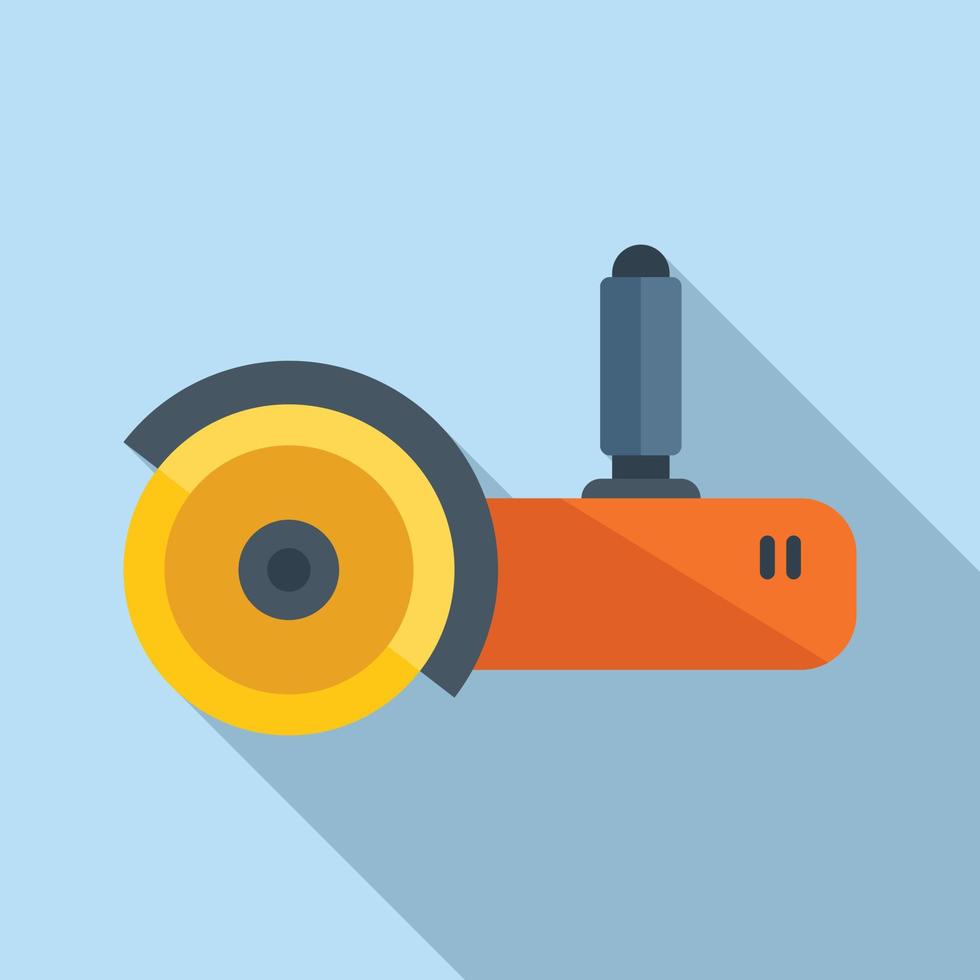 Grinding machine icon flat vector. Grinder saw vector