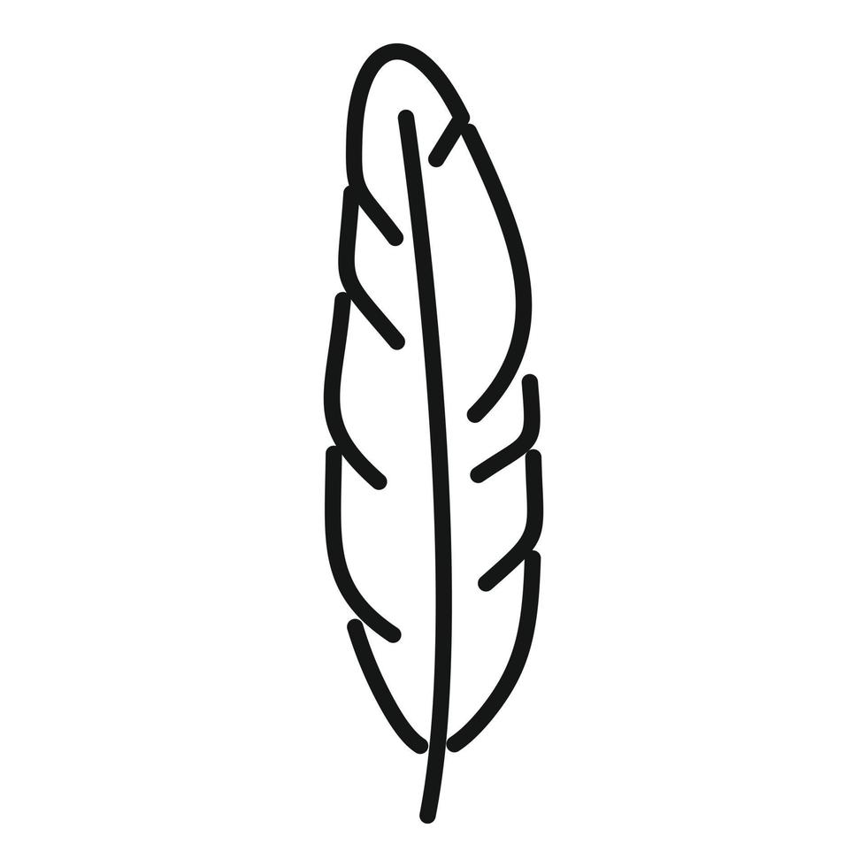 Feather quill icon outline vector. Bird pen vector