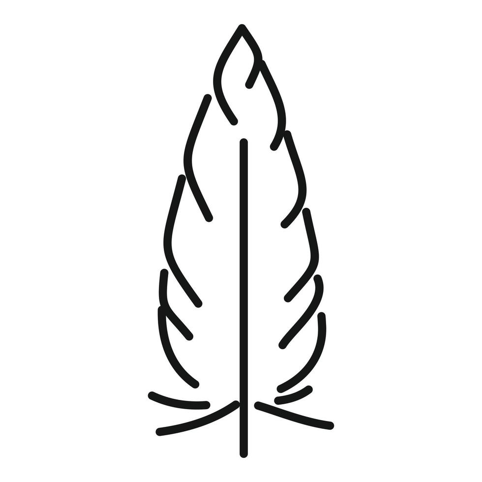 Feather pen icon outline vector. Bird quill vector