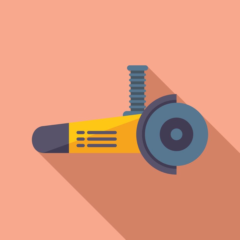 Grinding tool icon flat vector. Angle cutter vector