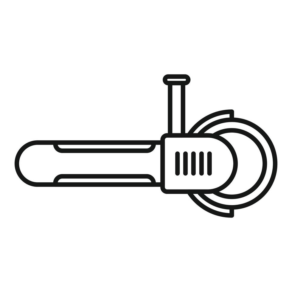 vector de contorno de icono de máquina de sierra eléctrica. herramienta eléctrica