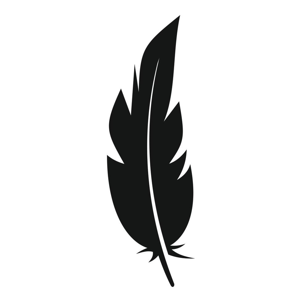 Drawing feather icon simple vector. Ink pen vector