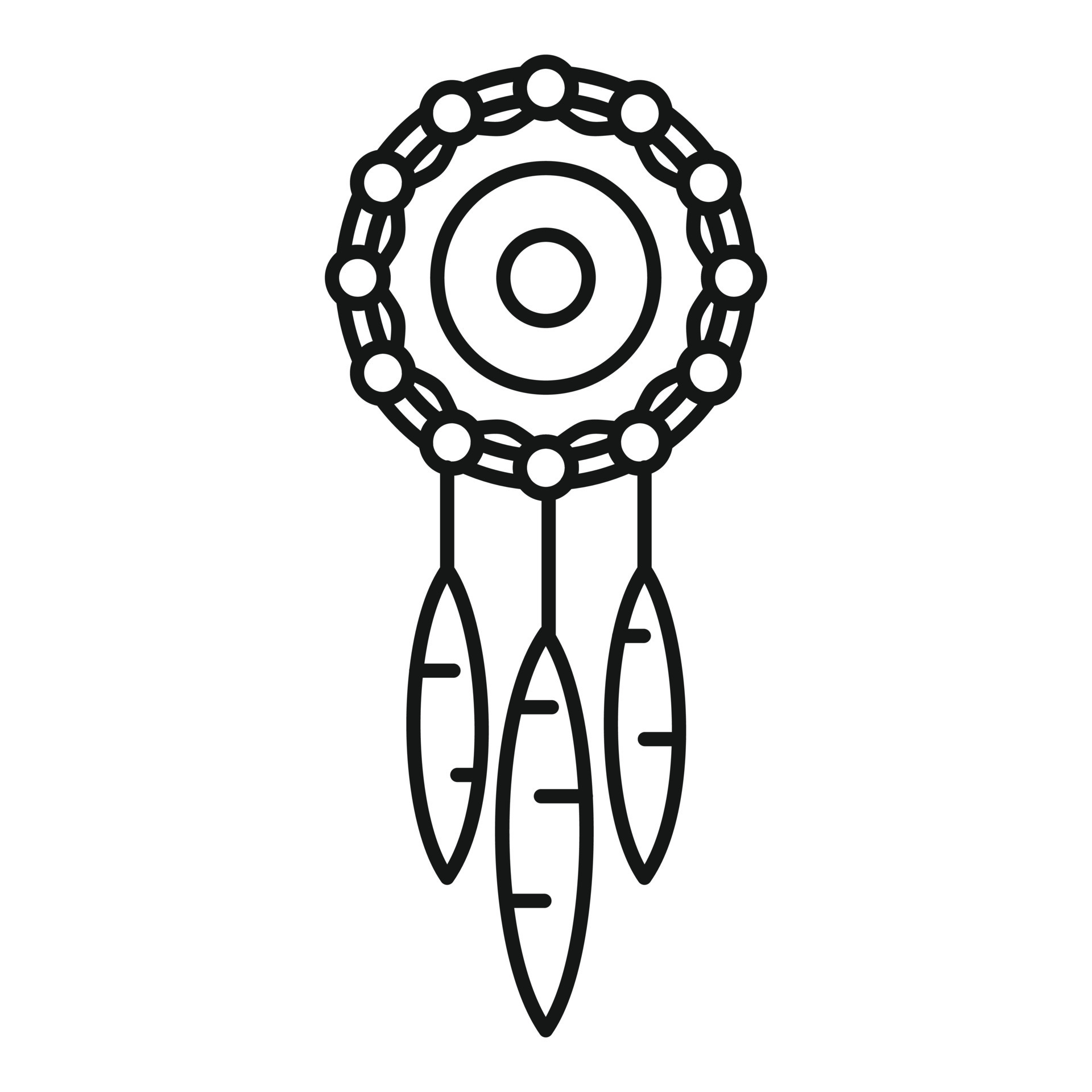 Native American Dreamcatcher Icon, Simple Style Stock Vector