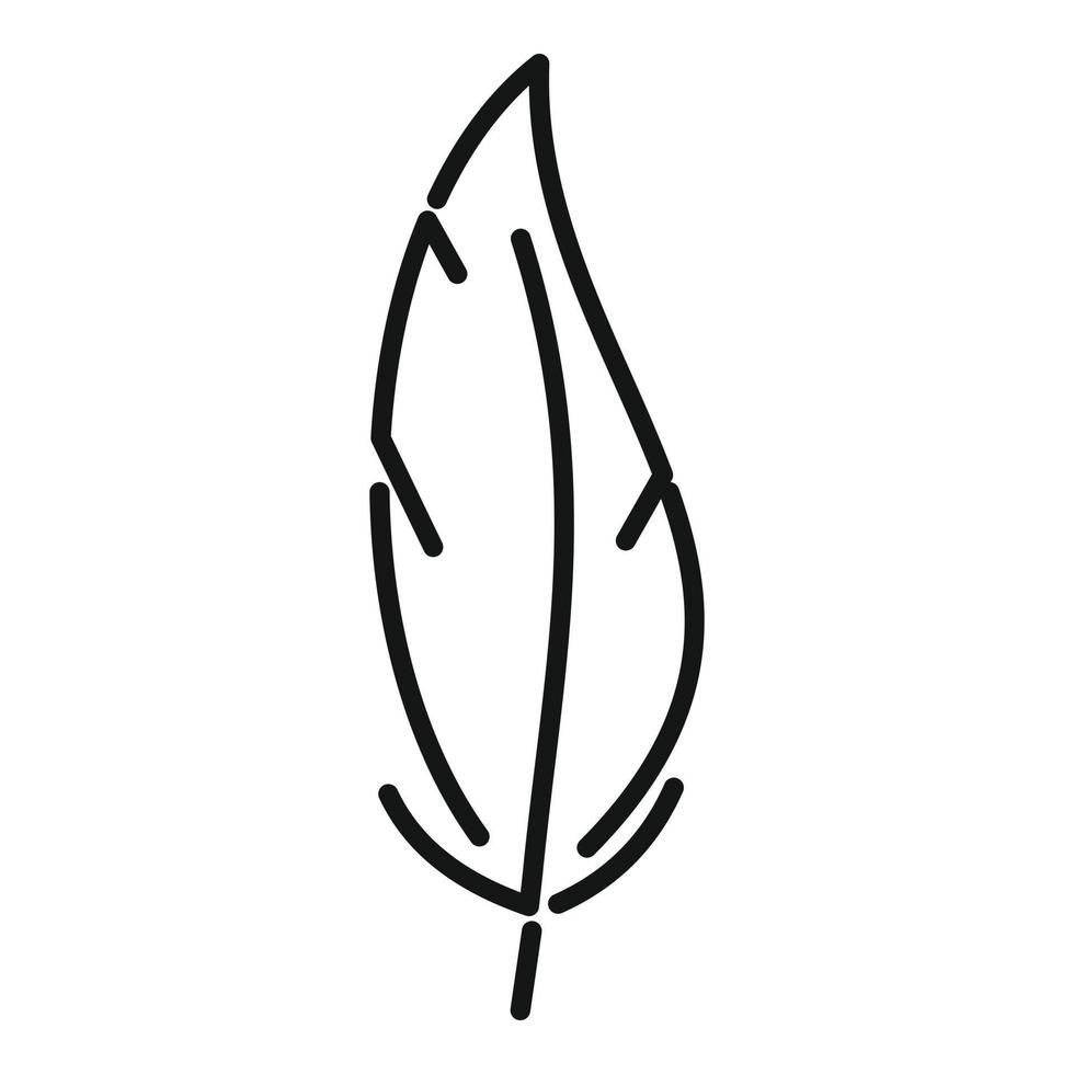 Contour feather icon outline vector. Pen bird vector