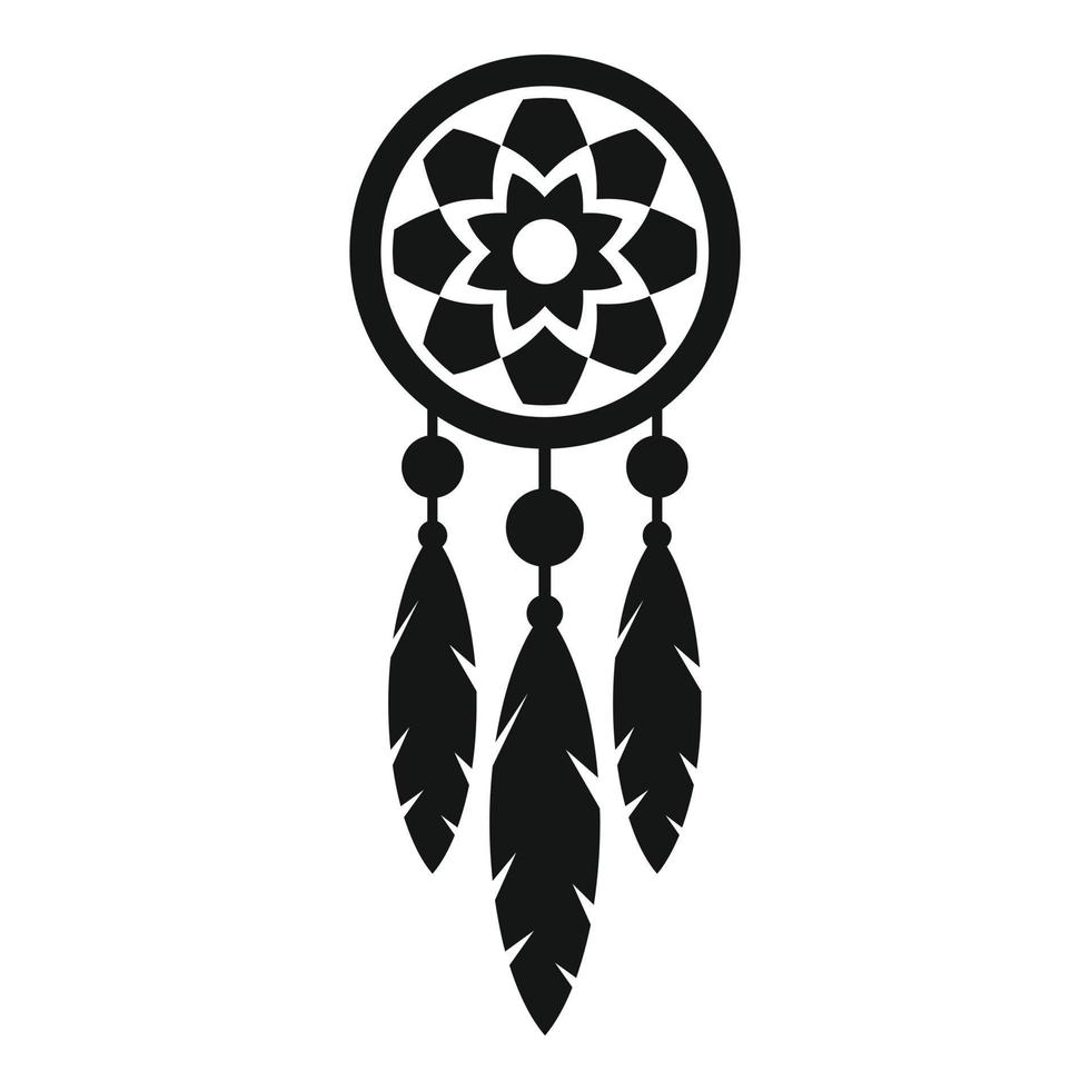 Tribal dream catcher icon simple vector. Indian native vector