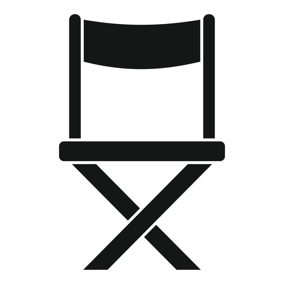 vector simple del icono de la silla del director. película de escenario