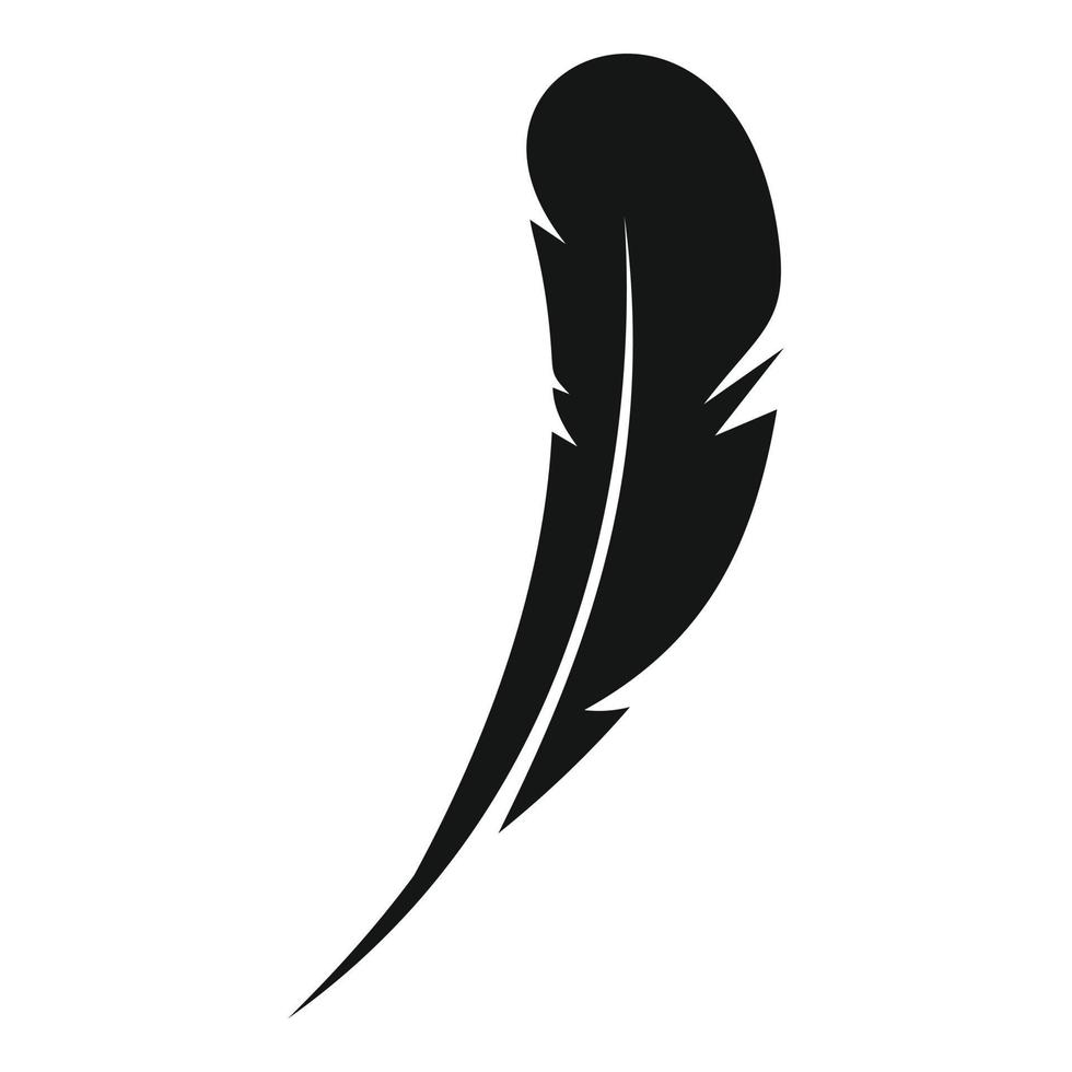 Peacock feather icon simple vector. Bird pen vector