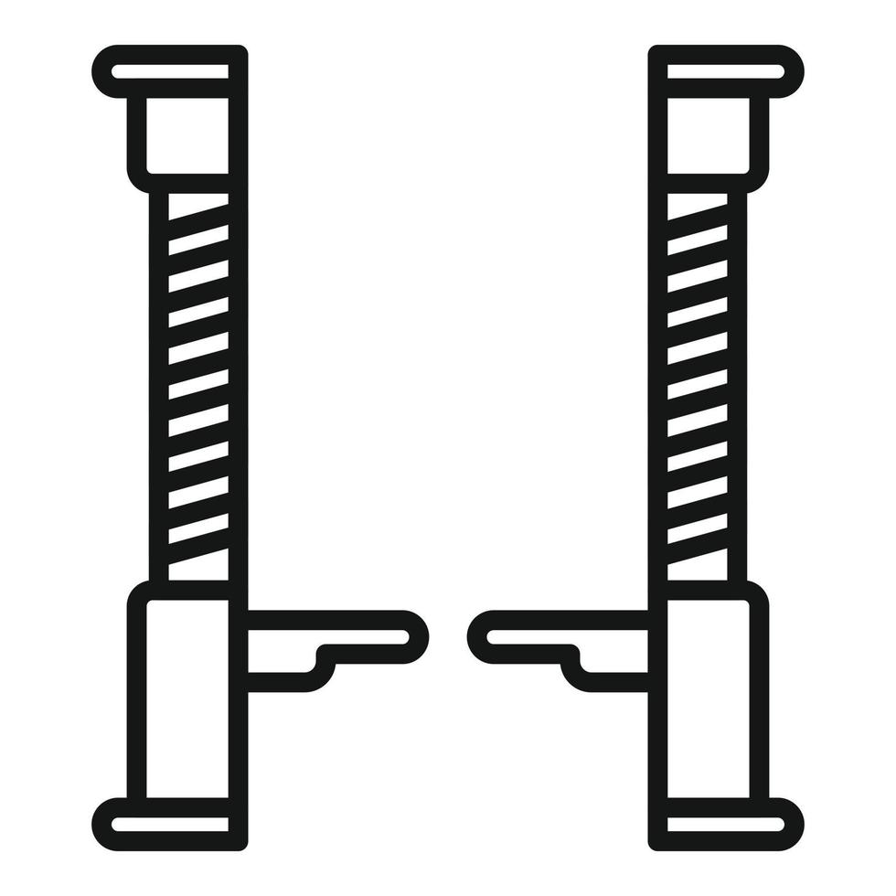 Car lift maintenance icon outline vector. Auto service vector