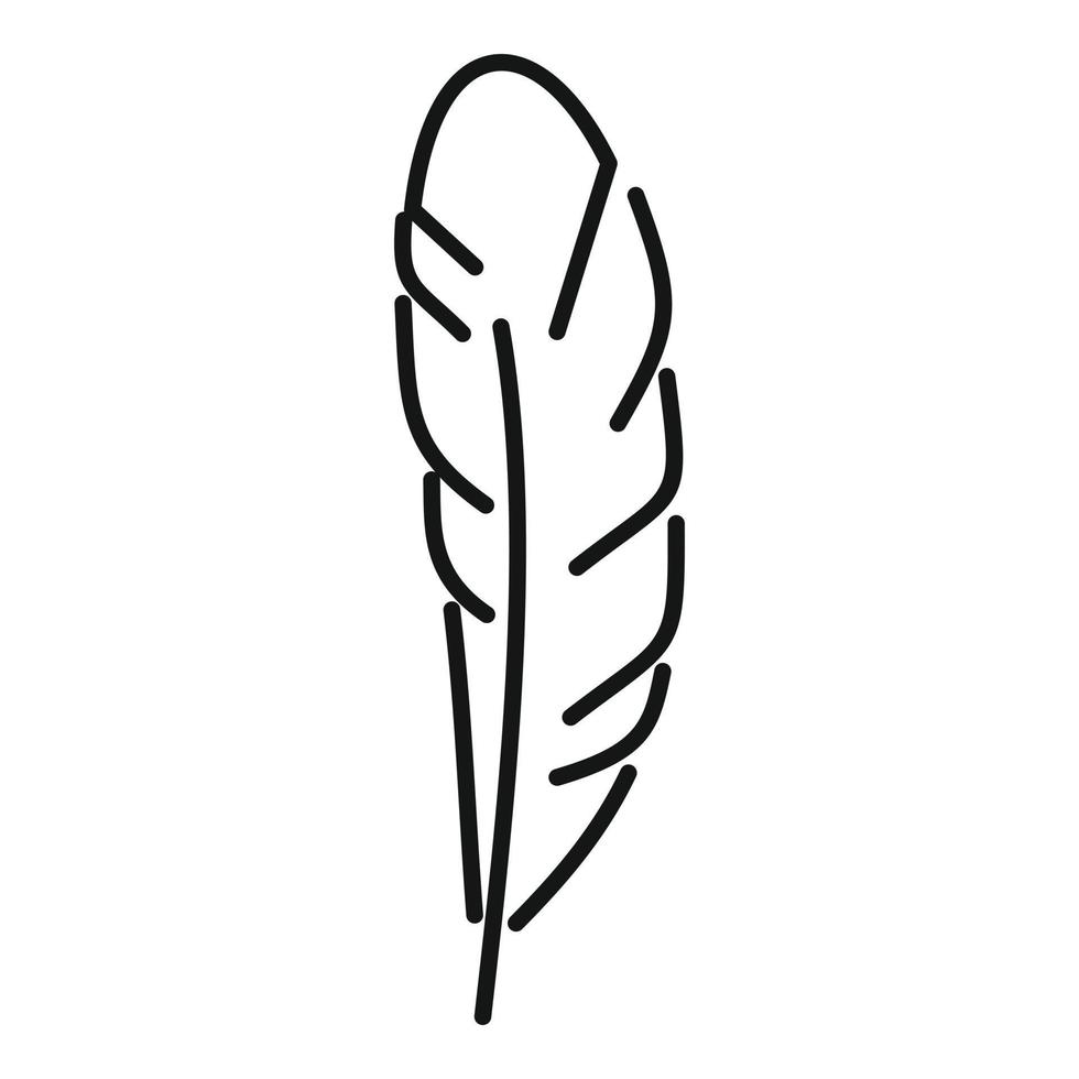 Light feather icon outline vector. Ink pen vector