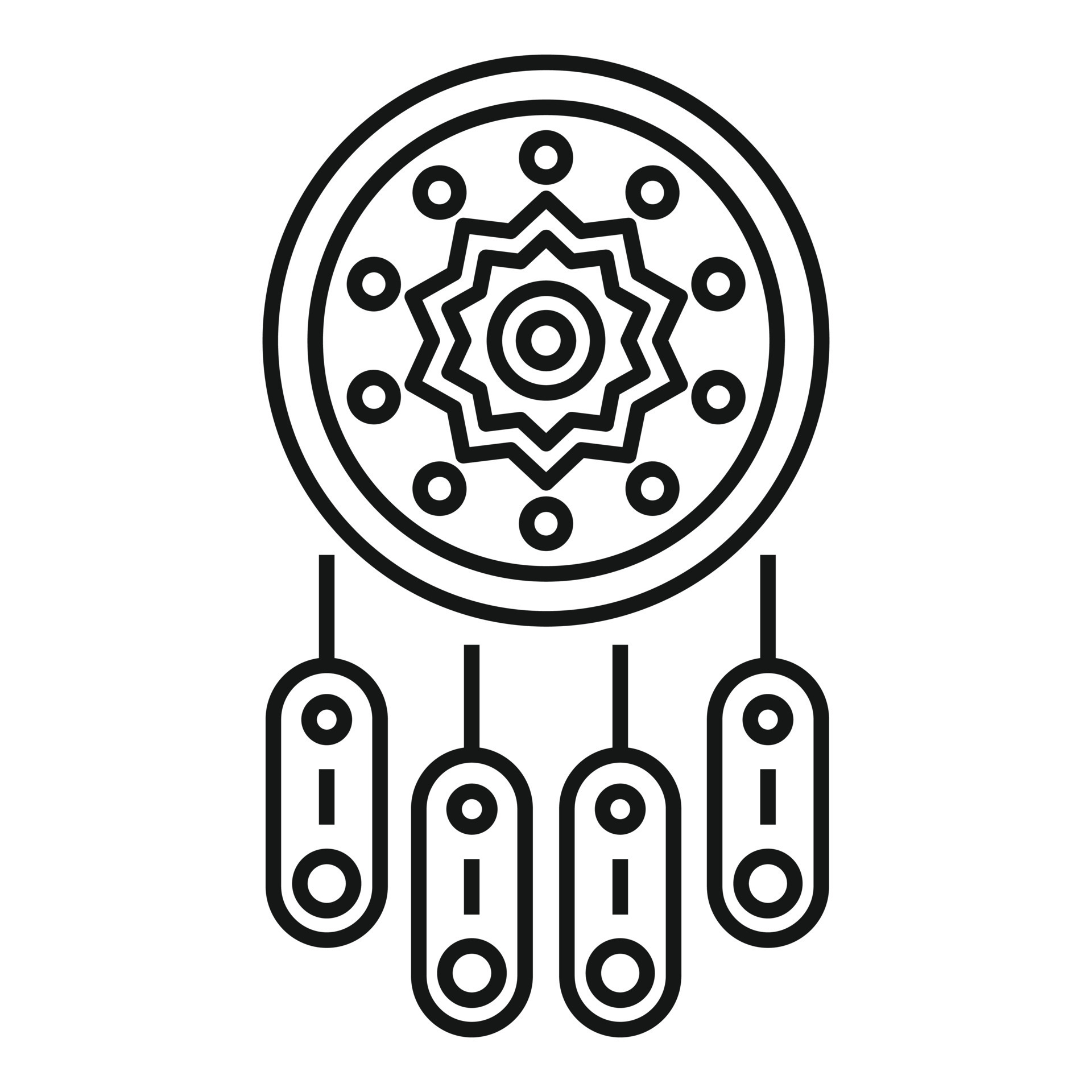 Dreamcatcher icon outline vector. Dream catcher 15205222 Vector