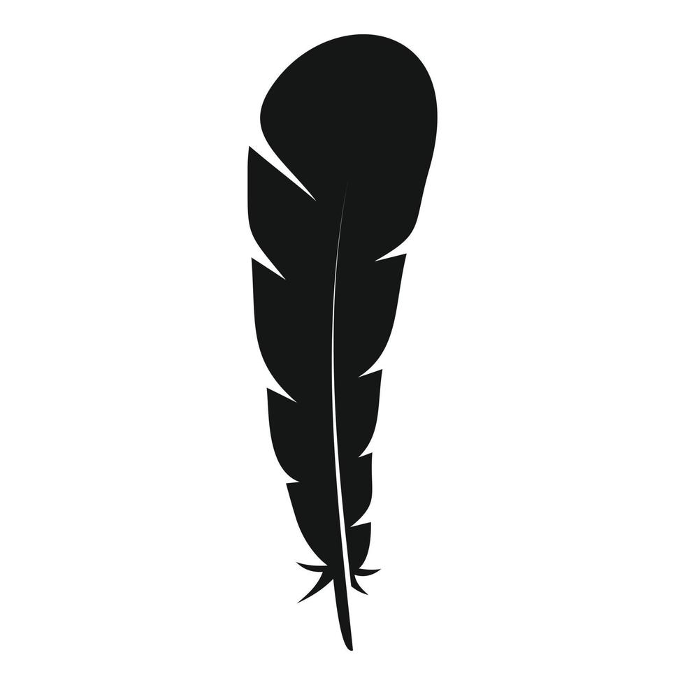 Fluff feather icon simple vector. Bird pen vector