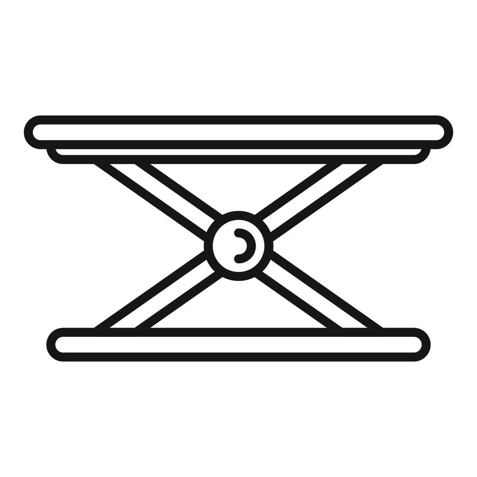 Fix car lift icon outline vector. Auto garage vector