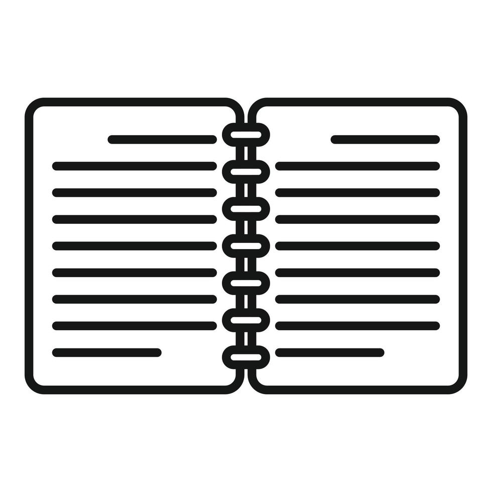 Notebook scenario icon outline vector. Film activity vector