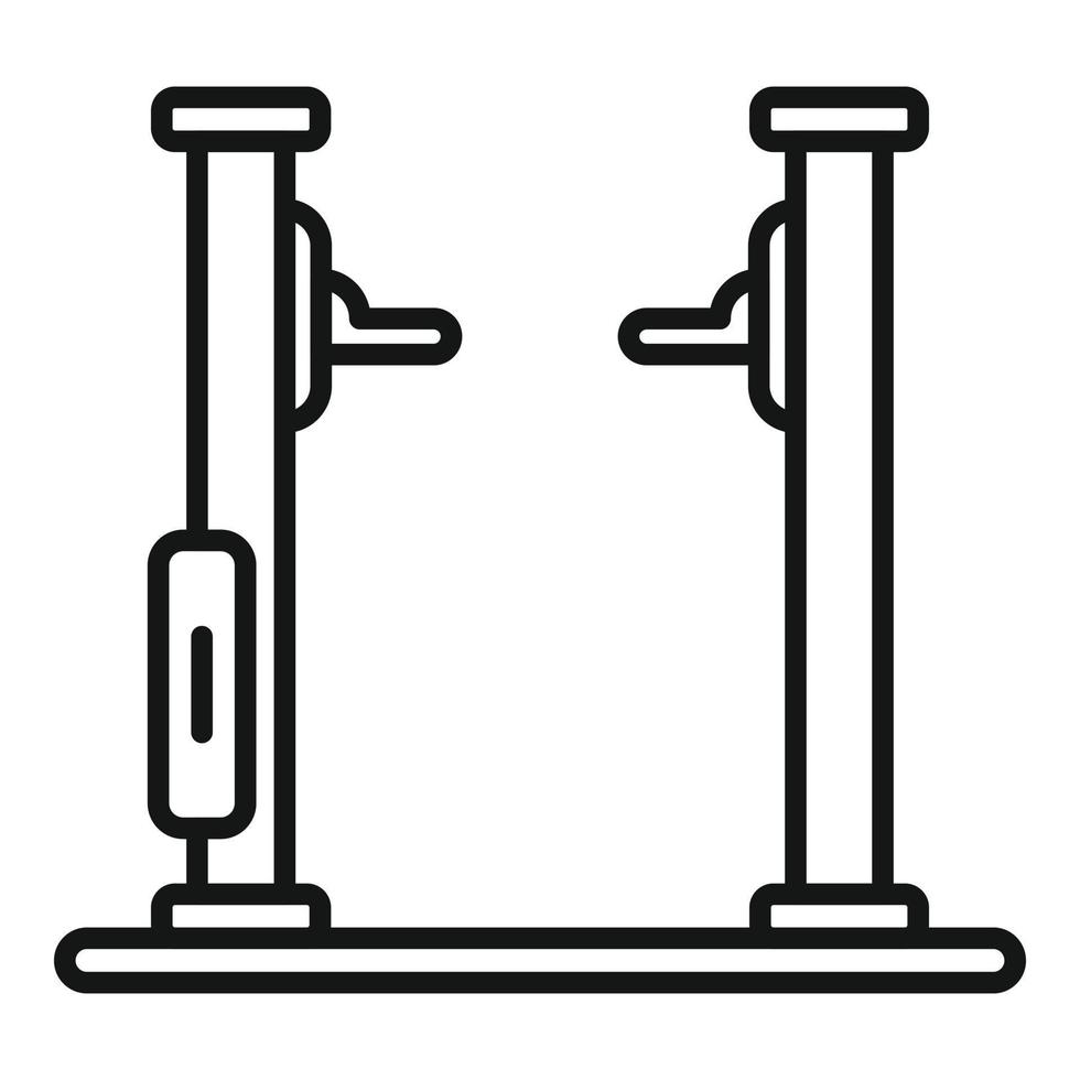 Professional car lift icon outline vector. Service auto vector