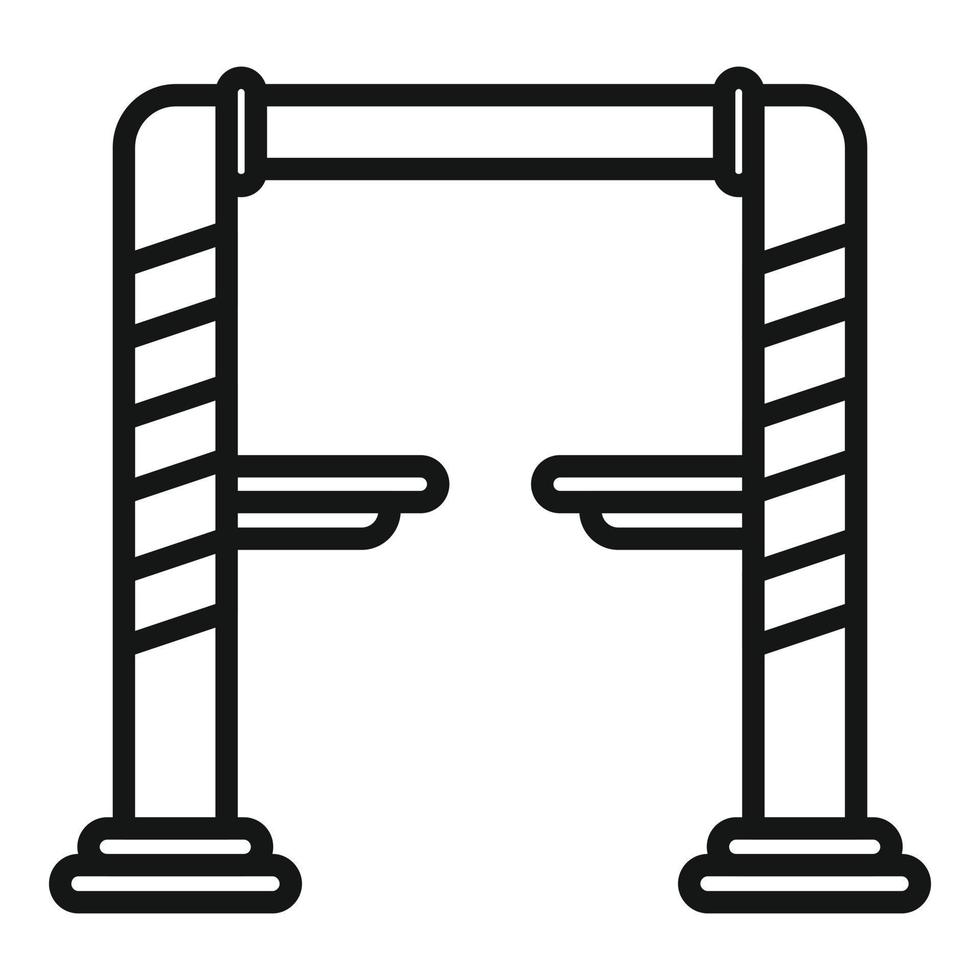 Interior car lift icon outline vector. Auto garage vector