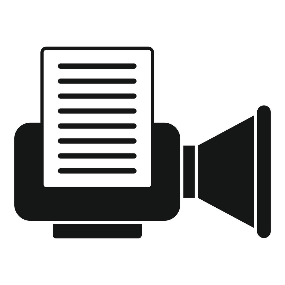 Scenario icon simple vector. Film activity vector