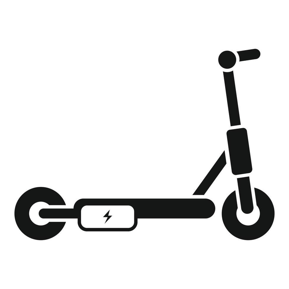 Modern electric scooter icon simple vector. Kick bike vector