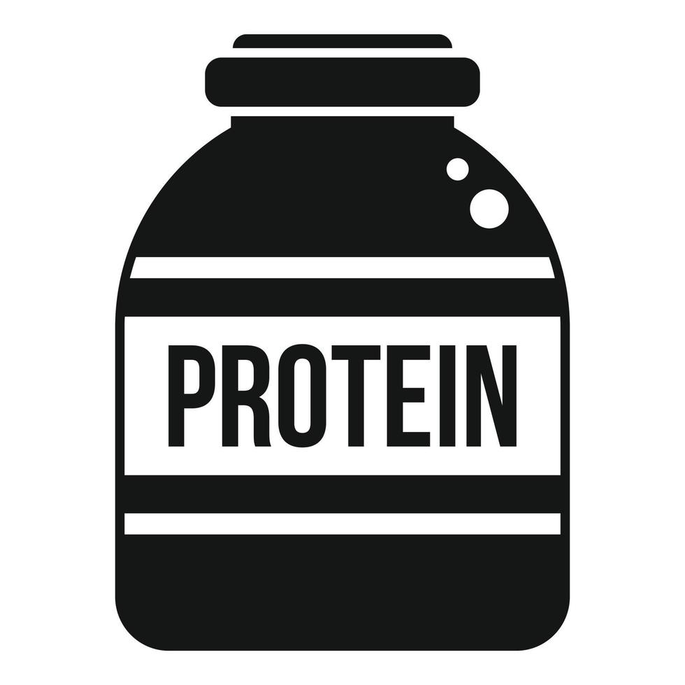 Whey bottle icon simple vector. Sport protein vector