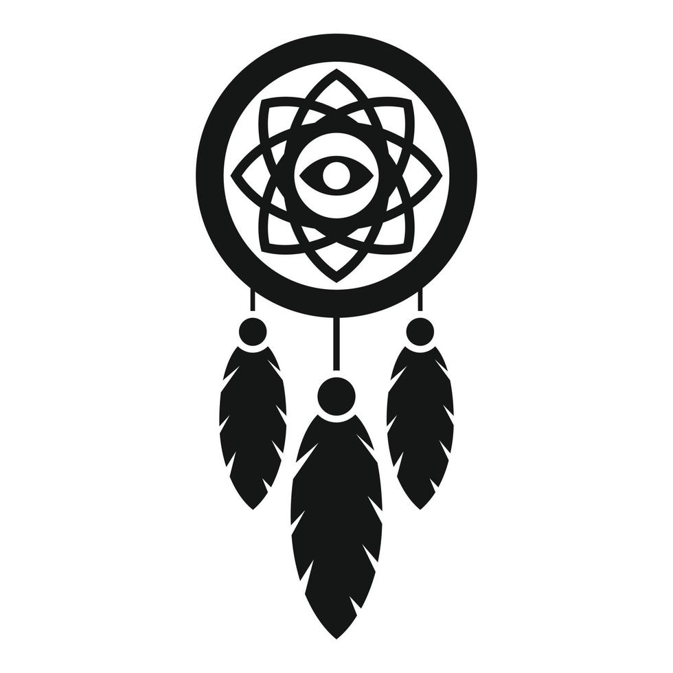 Feather dream catcher icon simple vector. Indian native 15205288 Vector Art  at Vecteezy