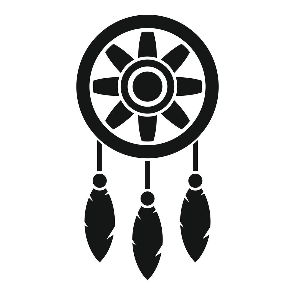 Magic dream catcher icon simple vector. Tribal indian vector