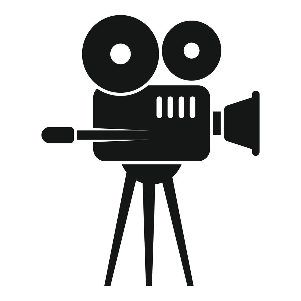 vector simple de icono de cámara de película. cine cine